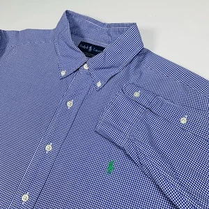 Polo Ralph Lauren Long Sleeve Button Down Mens XL Classic Fit Purple Check Pony - Picture 1 of 8