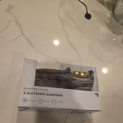 Sharper Image - 3-Slot Knife Sharpener - Woodgrain - BRAND NEW - Image 1 of 4