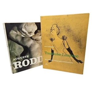 2 Art Books: Auguste Rodin Descharnes & Chabrun Toulouse-Lautrec Jean Adhémar - Picture 1 of 24