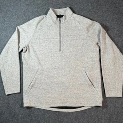 Sudadera Pullover Lululemon Para Hombre Gris At Ease Jaspeada Cuarto Cremallera Talla XL Foto 1 de 4