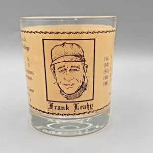 Coach Frank Leahy Tribute Glas Notre Dame v Boston College 1975 Vintage Barware - Bild 1 von 8