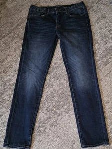 Aeropostale Slim Dark Blue Denim Jeans Mens 32x34 - Picture 1 of 3
