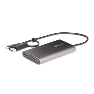 StarTech.com USB-C to Dual-HDMI Adapter - USB-C or A to 2x HDMI Monitors - 4K 60 - Photo 1/8