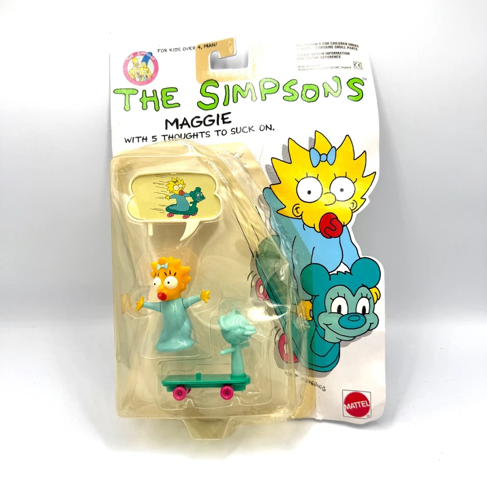 Los Simpson - Maggie "5 pensamientos para chupar" - Mattel 1990 - Nuevo en caja - ¡LEER! Foto 1 de 4