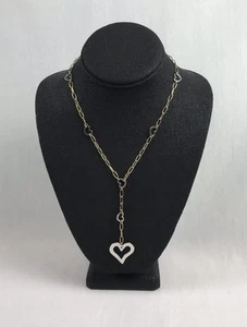 Collar GCJ Oro 14kt ITALIA Corazones Abiertos Gota Y 14.89 g. - Imagen 1 de 10