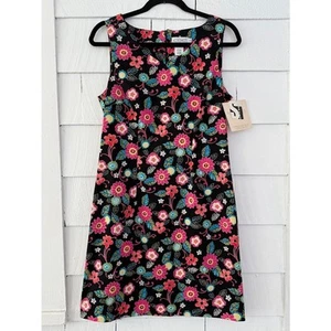 CDC Women's 8 Floral A-Line Dress Bloomcore Festive Artsy Charming Spring Modest - Picture 1 of 9