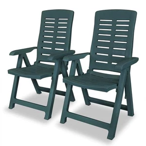 Gartenstuhl 2er Set grün Kunststoff Standard klappbar - Bild 1 von 8