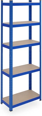 Scaffale in Acciaio, HLP 180 X 60 X 30 Cm, Con 5 Ripiani Ad Alta Portata 500 Kg, - Immagine 1 di 4