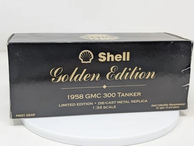 Rare! First Gear 1:34 Scale - 1958 GMC 300 Shell Tanker, Golden Edition diecast - Image 1 of 4