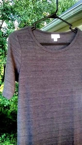 LuLaRoe Sz M (8-10) "JULIA " Women's Solid Heather Gray Pencil Sheath Dress - Picture 1 of 6