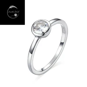 Sterling Silver 925 Ring Simple Classic Slim Band For Ladies Girls Women - S925 - Picture 1 of 8