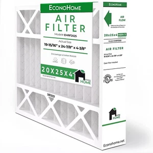 EconoHome 20x25x4 Air Filter EHRF2025 Merv 11 Air Flow - Picture 1 of 6