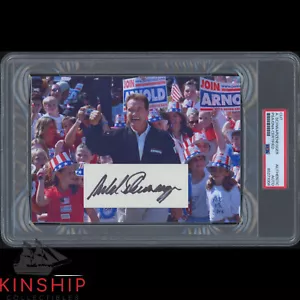 Arnold Schwarzenegger signed Cut Custom Photo PSA DNA Slab Actor Auto C3436 - Bild 1 von 3