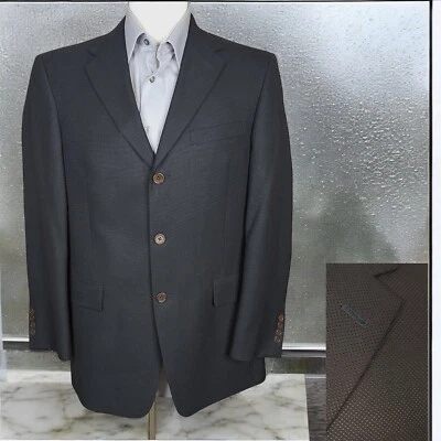 Abrigo deportivo Daniel Cremieux para hombre 40R negro cabeza de clavo a cuadros 3 botones sin ventilación Foto 1 de 4