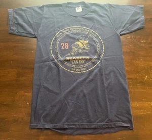 Camiseta Pequeña Azul Marino Batallón Seabees Construcción Móvil Naval Años 90 - Imagen 1 de 8
