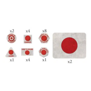 Flames of War Japanese MW Tokens (x20) and Objectives (x2) - Picture 1 of 1