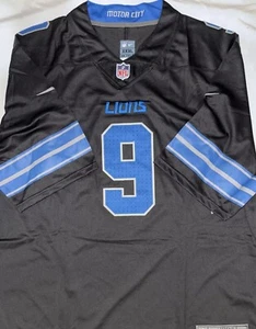 Camiseta de fútbol americano Detroit Lions #9 Jameson Williams puntada negra para hombre 3XL NUEVA CON ETIQUETAS 1537 - Imagen 1 de 4