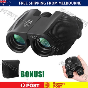 Foldable Waterproof Binoculars 10x25 BAK4 Prism Hunts Birding Telescope Scope AU - Picture 1 of 12