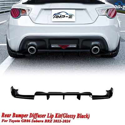 Rear Bumper Diffuser Lip Kit For Scion FR-S 2013-2016 Subaru BRZ 2013-2021 2020 - Image 1 of 4