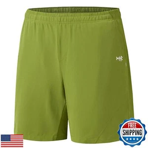 BASSDASH Men’s 7” Fishing Shorts UPF 50+ Lightweight Water Resistant Quick Dr - Picture 1 of 5