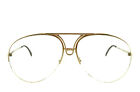 Vintage CARRERA 5627 40 63mm Gold Aviator Half-Rim Eyeglasses Frames Only