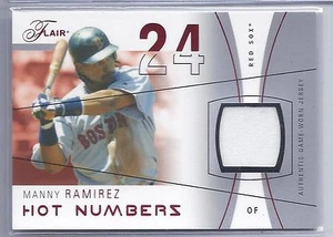 2004 Flair Baseball Manny Ramirez Red Hot Numbers Red Sox Jersey Card #097/175 - Picture 1 of 2
