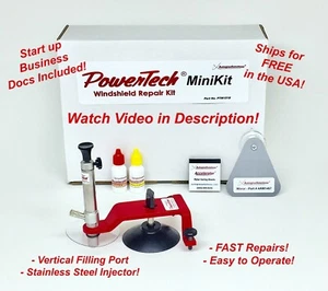PowerTech MiniKit Auto Glass Windshield Windscreen Rock Chip Resin Repair Kit - Picture 1 of 8