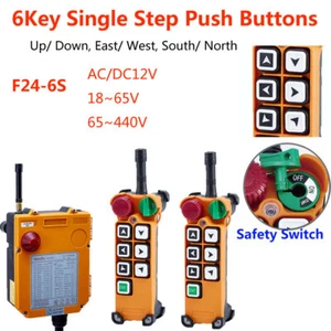 F24-6S Wireless Hoist Crane Remote Control Industrial Raido One Step&Safety Key - Picture 1 of 13