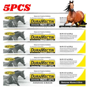 5 Pack Durvet Duramectin Equine Wormer Paste - Exp July 2026 - Picture 1 of 12