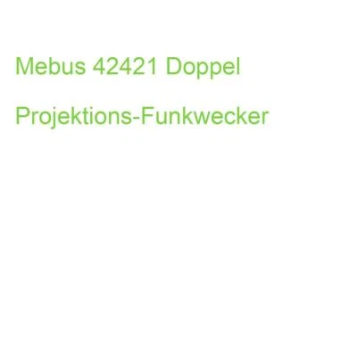 Mebus 42421 Doppel Projektions-Funkwecker (4007218424211) - Bild 1 von 2