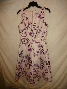 Vestido Danny & Nicole Talla 4 Floral Ajuste Primavera Acampanado Cuello en V Cintura Imperio (CF) - Imagen 1 de 16
