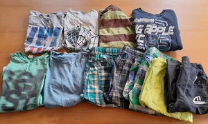 Bekleidungspaket Jungen 152 / 158 Shorts T-Shirts Sommer 11-teilig - Bild 1 von 14