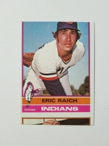 ERIC RAICH 1976 TOPPS BASEBALL CARD #484 CLEVELAND INDIANS MISCUT - Picture 1 of 2