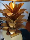 Pr Hollywood Regency Brutalist Gold Arianna G World's Away Palm Tree Lamps
