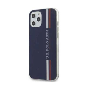 Polo Tricolor Genuino EE. UU. Rayas Verticales Kryt Pro iPhone 12 Pro Max - Azul marino - Imagen 1 de 4