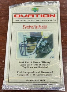 Upper Deck Ovation NFL Football 2000 confezione sigillata 5 carte premium per confezione - Foto 1 di 2
