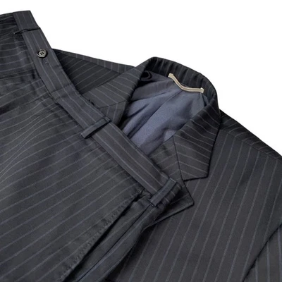 Hickey Freeman Men’s Lindsey 100% Wool Suit Navy Stripe • USA • 44R | 38x30 - Image 1 of 4