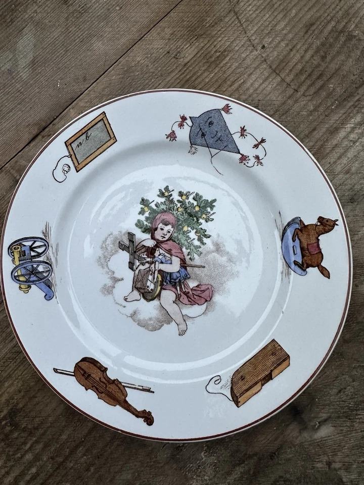 Villeroy & Boch antiker Teller mit Weihnachtsmotiv Jugendstil - Bild 1 von 4