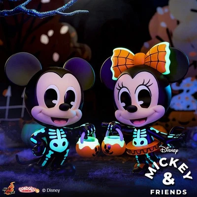 HOTTOYS DISNEY MICKEY&FRIENDS (SKELETON COSTUME ) COSBABY(S) LIMITED EDITION - Image 1 of 4