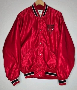 Chicago Bulls Delong 80er/90er Red Satin Jacket X-Large Jordan Era NBA Rare - Bild 1 von 11