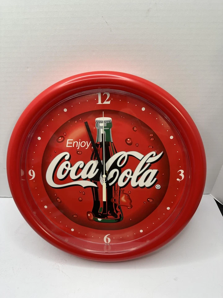 Coca-Cola Enjoy Bottle Wall Clock Red Quartz Battery Operated Ritway Kitchen - Image 1 of 4
