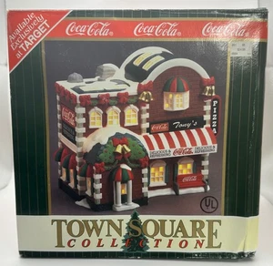 Coca-Cola Town Square Collection 1997 Tony's Pizza pre-owned damaged box - Picture 1 of 7