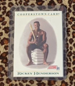 1991 Score Cooperstown #B4 Rickey Henderson  - Picture 1 of 2