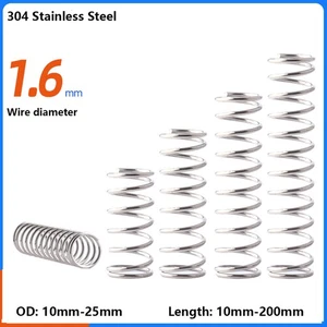Compression Spring Wire Dia 1.6mm Stainless Steel 10-200mm Length Pressure Small - Picture 1 of 12