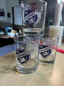 FC Cincinnati Rock Glass Set of 4 - Picture 1 of 6
