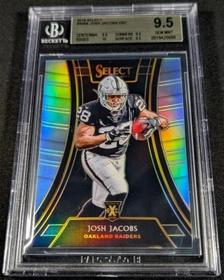 BGS 9.5 XRC JOSH JACOBS 💣SILVER PRIZM 🔥TRUE RC #306 🚨2019 ROOKIE ✨2018 Select - Image 1 of 4