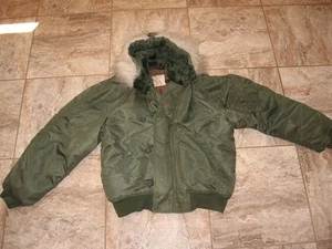 Giacca vintage USAF Air Force uomo volante cappuccio pesante attaccato N-2B uomo media m - Foto 1 di 11