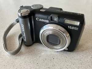 Canon Digital Camera PowerShot A640 10.0MP Flip Screen Black Tested - Imagen 1 de 18