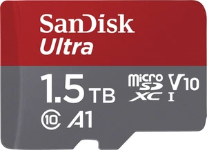 SanDisk Ultra 1,5 TB micro SDXC UHS-I A1 V10 Speicherkarte + SD Adapter 150MB/s - Bild 1 von 2
