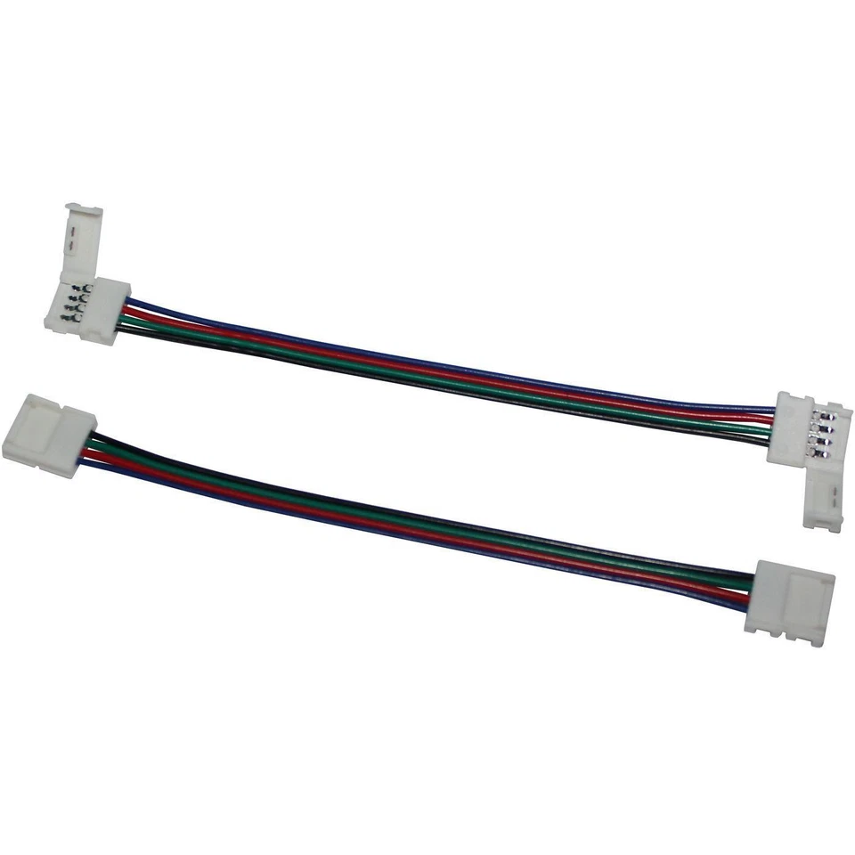 5x 100cm RGB LED Clip Conector con Cable para 10mm RGB LED tira 15x5mm - Imagen 1 de 1